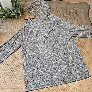 Kangol mens hooded sweater size M NWT black gray